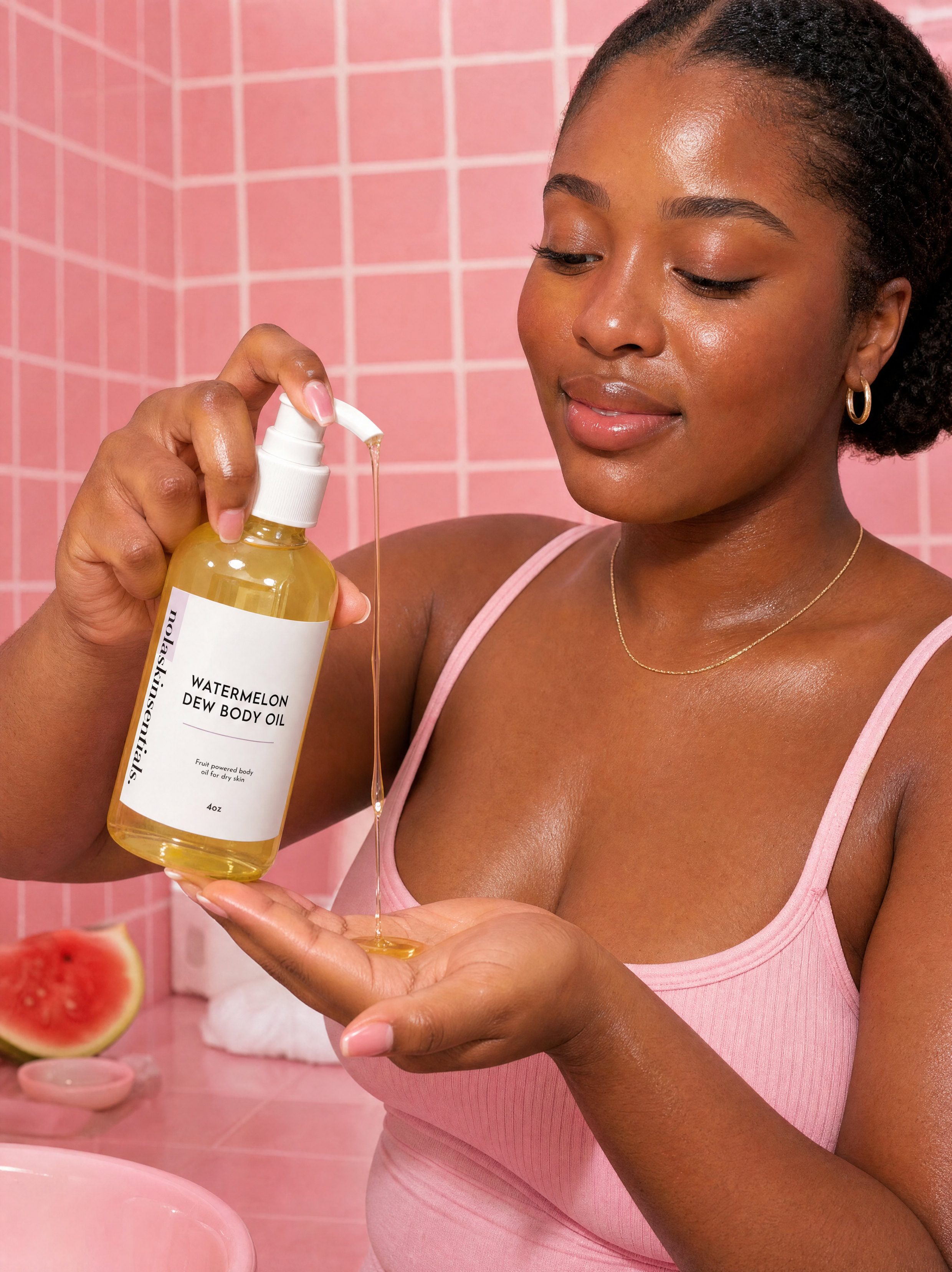 Nolaskinsentials Watermelon Dew Body Oil - Hydrate and Glow Nolaskinsentials Watermelon Dew Body Oil - Hydrate and Glow