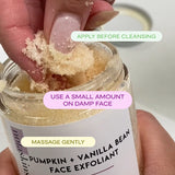 Pumpkin & Vanilla Bean Face Exfoliant