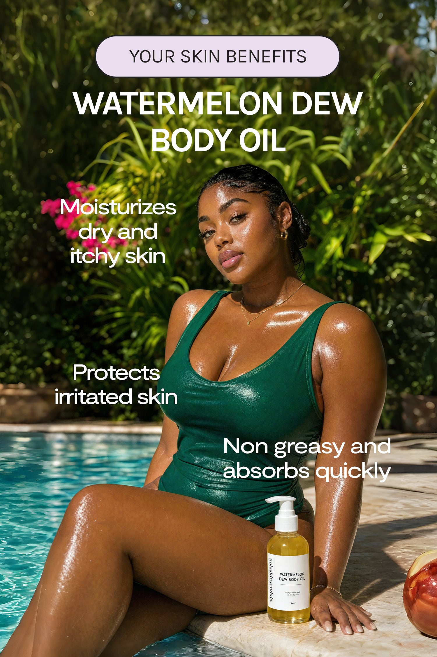 Nolaskinsentials Watermelon Dew Body Oil - Hydrate and Glow